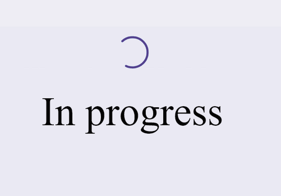 In progress
